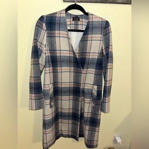 Topshop plaid coat
